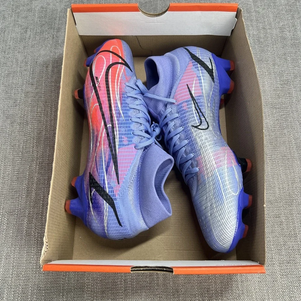 Nike Mercurial Superfly 8 FG Kylian Mbappe Flames Purple Mens Sz 11.5 DJ3977-506